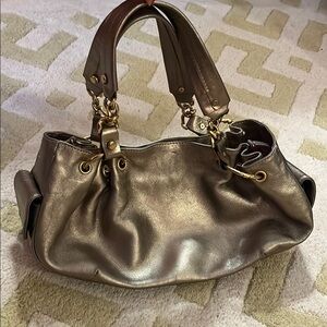 Metallic Juicy Couture Leather Purse Y2k